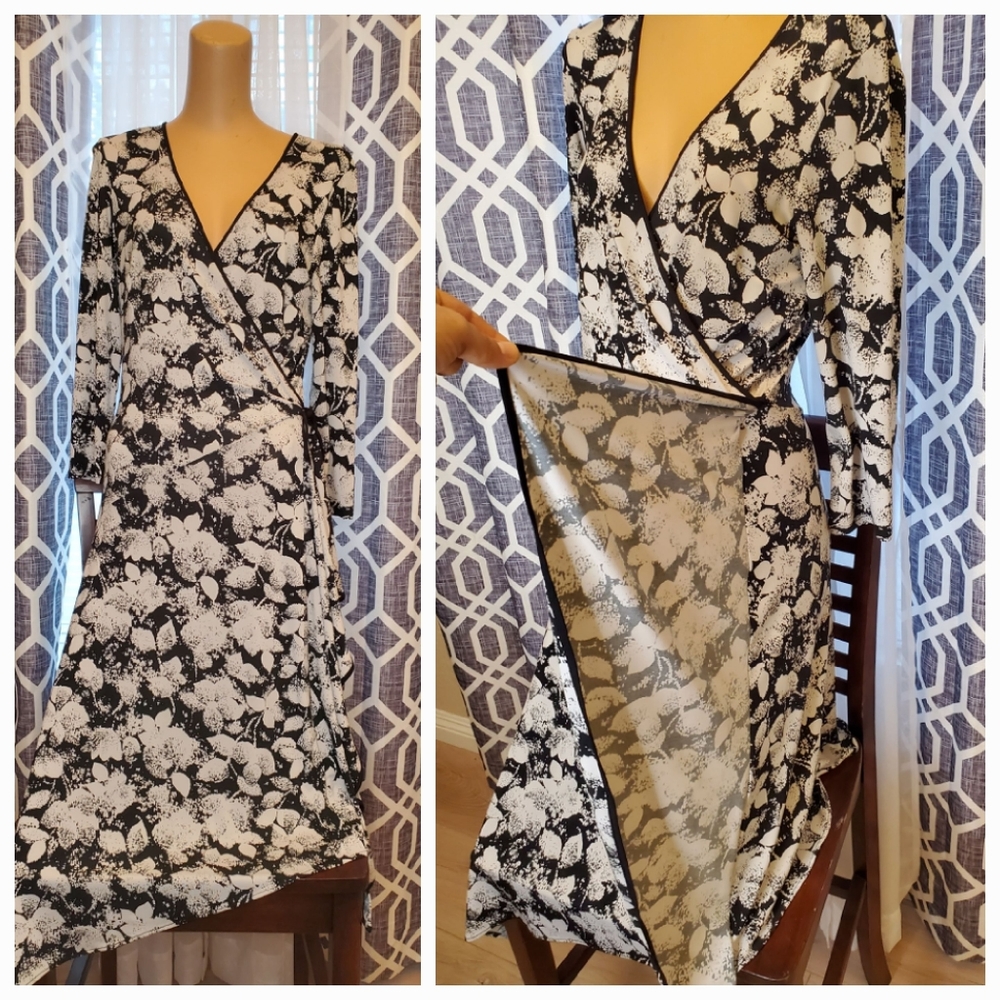 BGBG Floral Wrap Dress